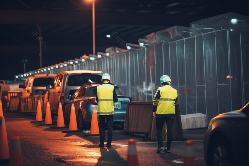 户外疫情检测人员在道路两旁检测疫情措施摄影图,高清,摄影图,摄影图片,图片大全,摄影图免费下载